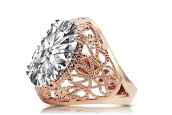 Vintage Jewlery  Κυβική Ζιρκονία Πρωτότυπο Vintage ροζ χρυσό 14 καρατίων vrc074r